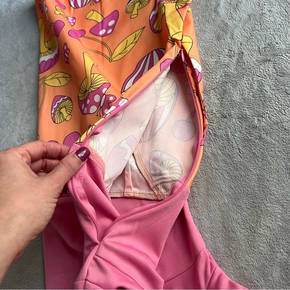 NWT Unique Vintage Smak Parlour Retro Mod 60s Mushroom Cherry Collared Dress XL - Picture 13 of 14